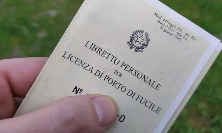 Libretto personale per licenza di porto di fucile